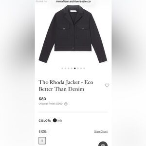 Ink Blue MM Lafleur cropped Jacket